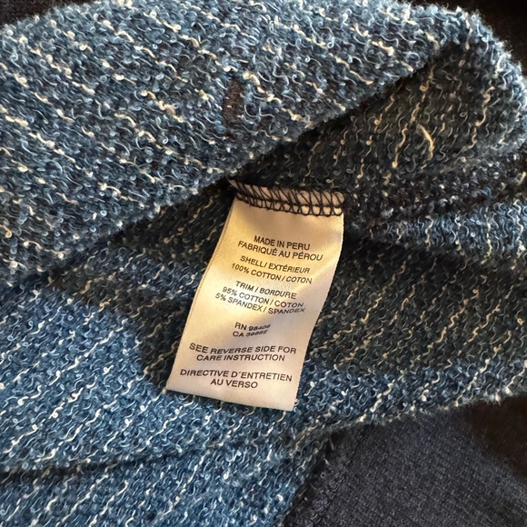 Perfect condition men’s M blue and white speckled Theory men’s pullover hoodie - Picture 6 of 7